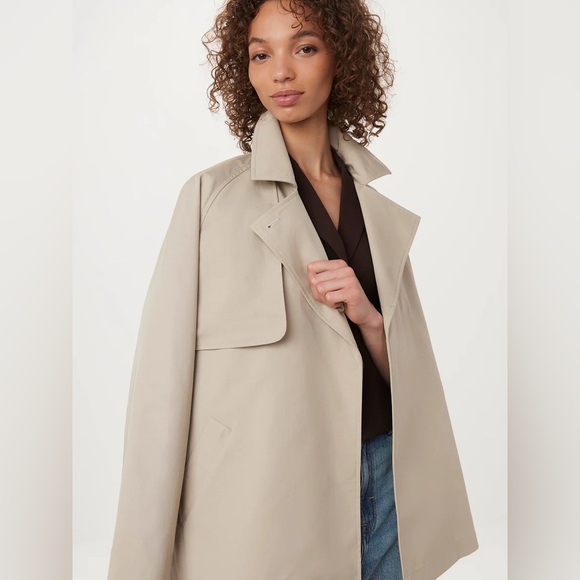 Frank and Oak Beige Trench Jacket Size Large - Picture 4 of 4